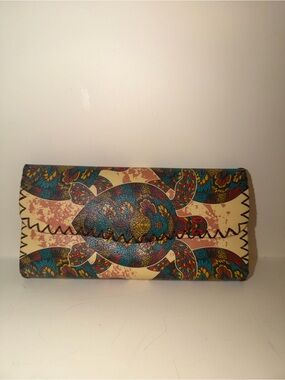 Bohemian Multicolor Leather Clutch Wallet